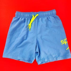 Speedo swim trunk light blue yellow  boy's size XL